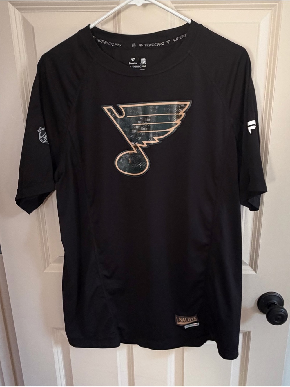 St Louis Blues I salute military appreciation shirt fanatics Large